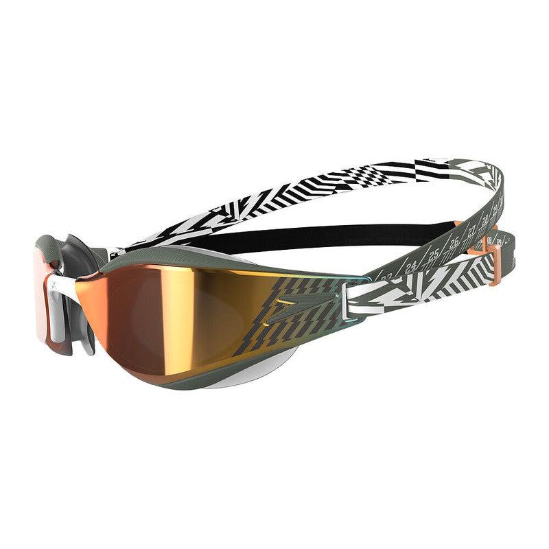 Speedo Fastskin Hyper Elite Mirror Goggle-Swim Goggles & Masks-Speedo-ONE SIZE-Green/Orange/Cobalt-Ashlee Grace Activewear & Swimwear Online