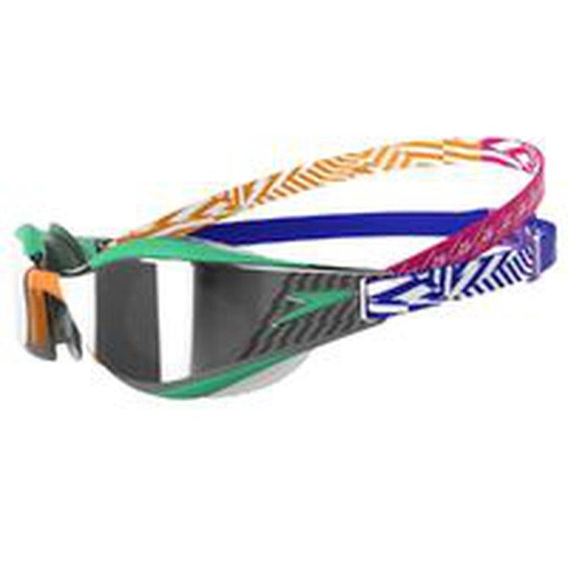 Speedo Fastskin Hyper Elite Mirror Goggle-Swim Goggles & Masks-Speedo-ONE SIZE-Green/Orange/Cobalt-Ashlee Grace Activewear & Swimwear Online