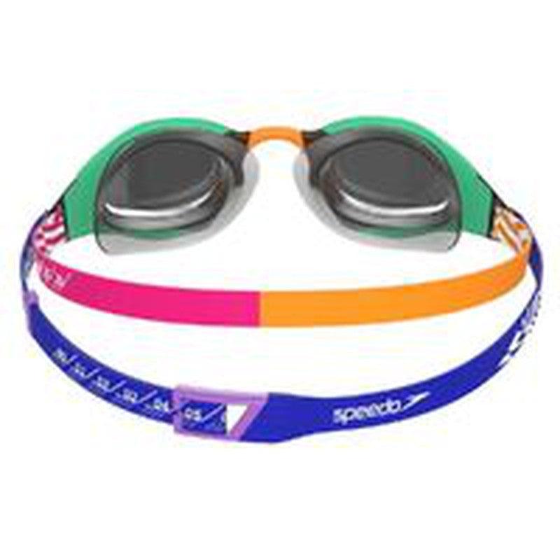 Speedo Fastskin Hyper Elite Mirror Goggle-Swim Goggles & Masks-Speedo-ONE SIZE-Green/Orange/Cobalt-Ashlee Grace Activewear & Swimwear Online
