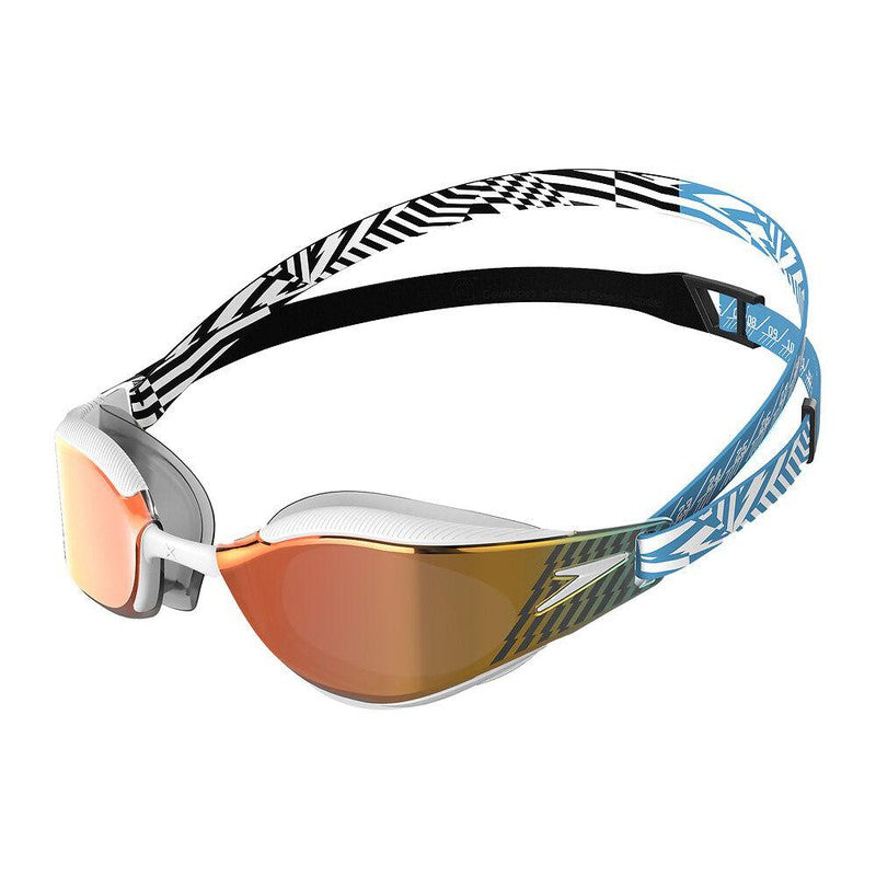 Speedo Fastskin Hyper Elite Mirror Goggle-Swim Goggles & Masks-Speedo-ONE SIZE-Picton Blue/Black/White-Ashlee Grace Activewear & Swimwear Online