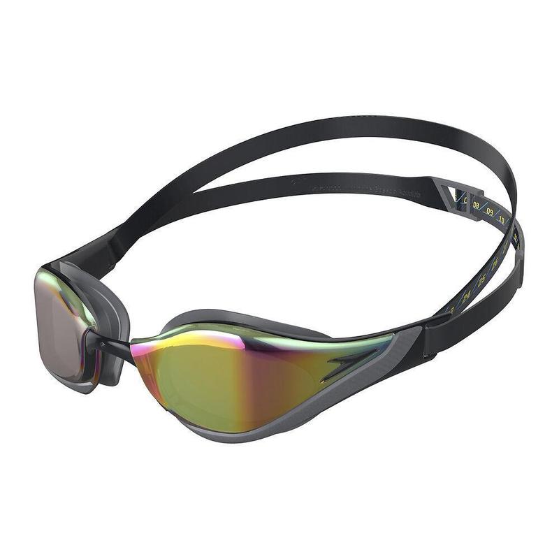 Speedo Fastskin Pure Focus Mirror Goggle-Swim Goggles & Masks-Speedo-ONE SIZE-Black/Cool Grey/Ruby-Ashlee Grace Activewear & Swimwear Online