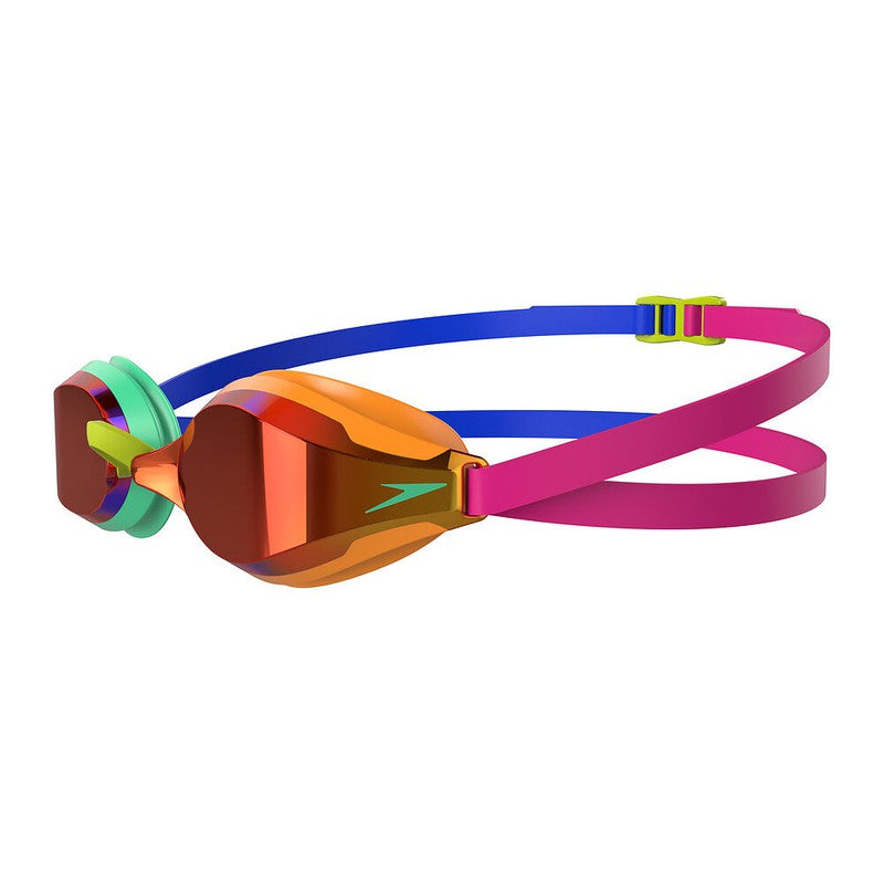 Speedo Fastskin Speedsocket 2 Mirror Goggle-Swim Goggles & Masks-Speedo-ONE SIZE-Harlequin Green/Mandarin Peel/True Cobalt-Ashlee Grace Activewear & Swimwear Online