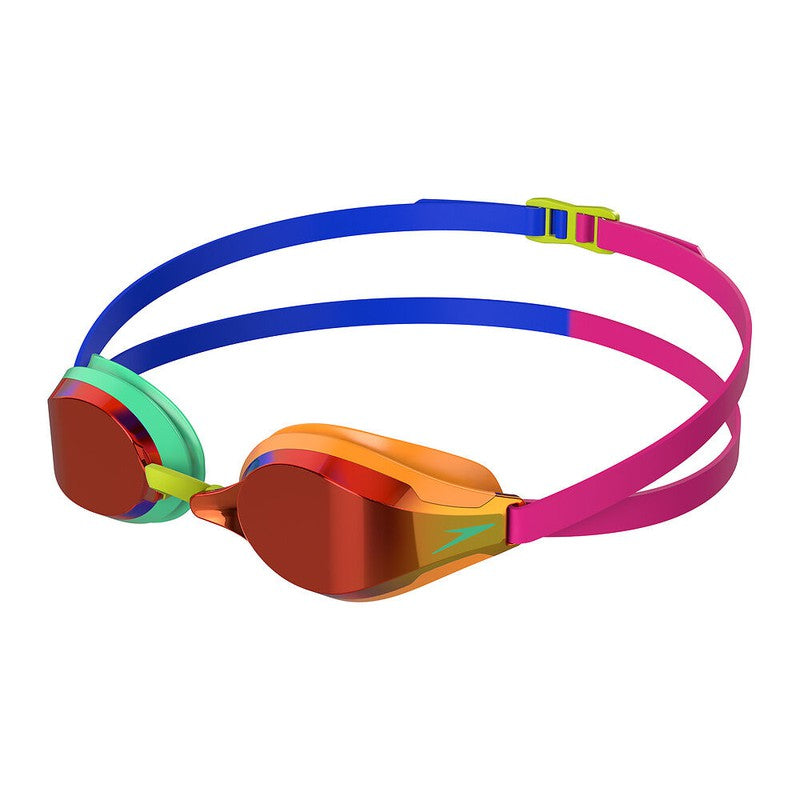 Speedo Fastskin Speedsocket 2 Mirror Goggle-Swim Goggles & Masks-Speedo-ONE SIZE-Harlequin Green/Mandarin Peel/True Cobalt-Ashlee Grace Activewear & Swimwear Online