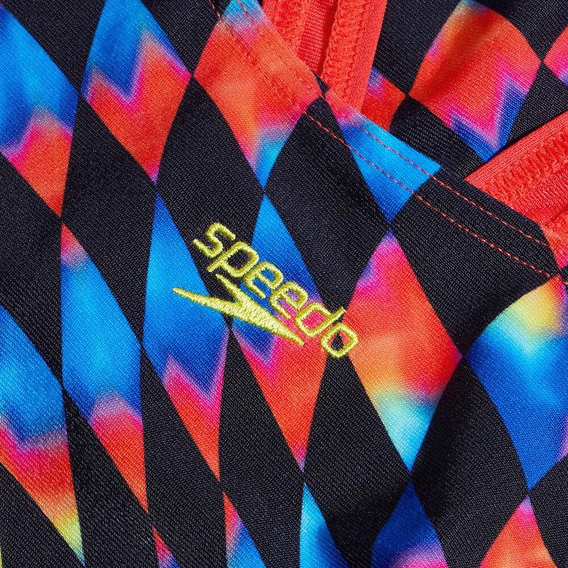 Speedo Girls Digital Allover Leaderback One Piece-Swimwear-Speedo-8-Black/Watermelon/True Cobalt/Flare Pink/Bitter Lime/Bolt-Ashlee Grace Activewear & Swimwear Online