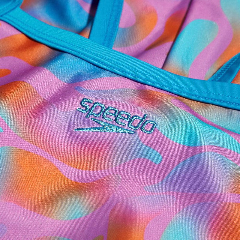 Speedo Girls Digital Allover Thinstrap-Swimwear-Speedo-AU6 | GB7-8-Colour Baja Blue/Mango/Twilight Mauve/Carrot Cake-8-0953315783-Ashlee Grace Activewear & Swimwear Online