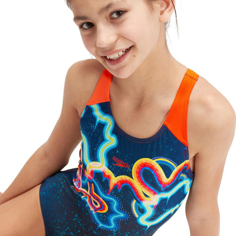 Speedo Girls Digital Placement Splashback-Swimwear-Speedo-AU4 | GB5-6-rue Navy/Cobalt Pop/Hypersonic Blue/Orchid Shine/Flamingo Pink-Ashlee Grace Activewear & Swimwear Online