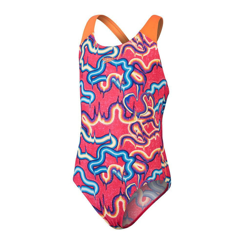 Speedo Girls Digital Placement Splashback-Swimwear-Speedo-AU4 | GB5-6-Electric Pink/Cobalt Pop/Lemon Drizzle/Marine Blue/Volcanic Orange-Ashlee Grace Activewear & Swimwear Online