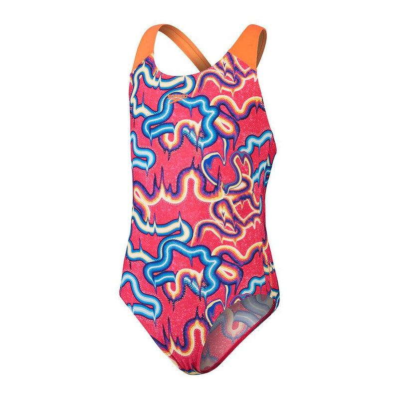 Speedo Girls Digital Placement Splashback-Swimwear-Speedo-AU4 | GB5-6-Electric Pink/Cobalt Pop/Lemon Drizzle/Marine Blue/Volcanic Orange-Ashlee Grace Activewear & Swimwear Online