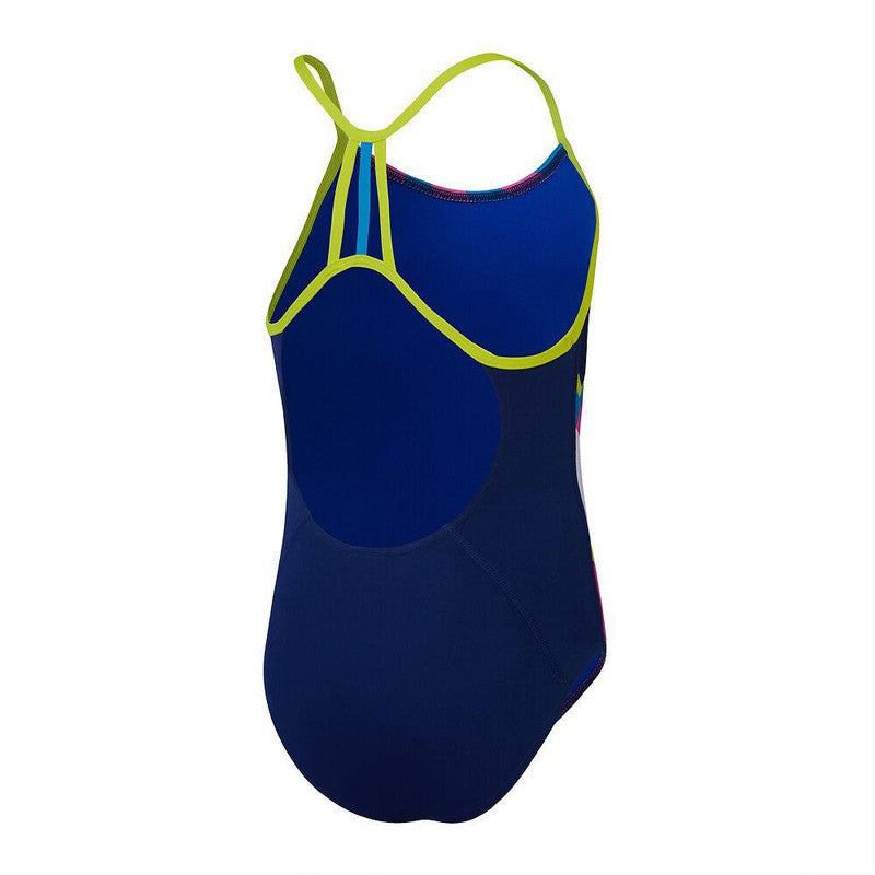 Speedo Girls Lane Line Back-Swimwear-Speedo-AU8 | GB9-10-True Navy/Electric Pink/Cobalt Pop-Ashlee Grace Activewear & Swimwear Online