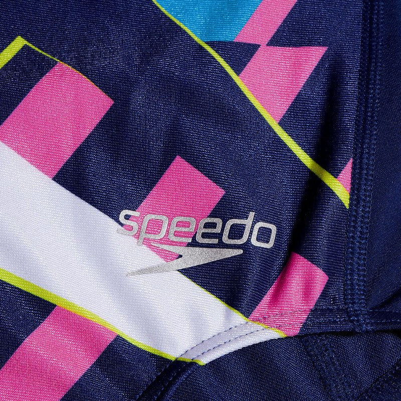 Speedo Girls Lane Line Back-Swimwear-Speedo-AU8 | GB9-10-True Navy/Electric Pink/Cobalt Pop-Ashlee Grace Activewear & Swimwear Online