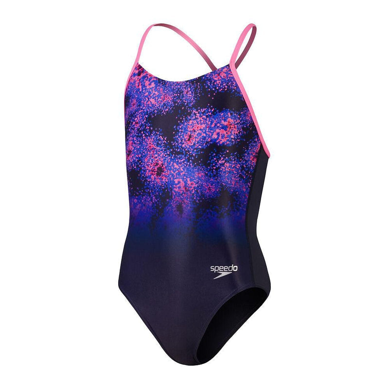 Speedo Girls Lane Line Back-Swimwear-Speedo-AU8 | GB9-10-True Navy/Electric Pink/Cobalt Pop-Ashlee Grace Activewear & Swimwear Online
