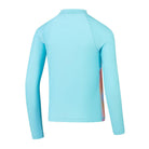 Speedo Girls Printed Long Sleeve Rash Top-Swimwear-Speedo-AU6 | GB5-6-Colour Neon Violet/Parma Violet/Baja Blue/Mango/Twilight Mauve-Ashlee Grace Activewear & Swimwear Online