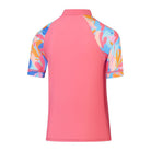 Speedo Girls Printed Short Sleeve Sun Top-Swimwear-Speedo-AU6 | GB7-8-Baja Blue/Mango/Twilight Mauve/Carrot Cake/Neon Violet-Ashlee Grace Activewear & Swimwear Online