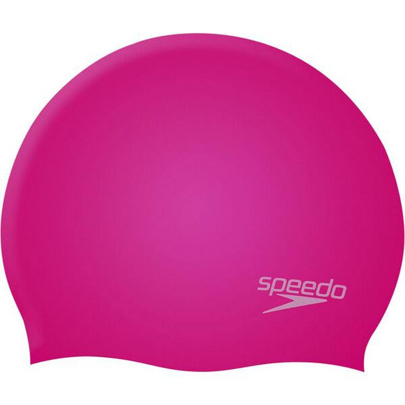 Speedo Junior Moulded Silicone Swim Cap-Swim Caps-Speedo-ONE SIZE-Pink-Ashlee Grace Activewear & Swimwear Online