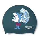 Speedo Junior Printed Silicone Cap | Shark Turquoise-Swim Caps-Speedo-ONE SIZE-Shark Turquoise-Ashlee Grace Activewear & Swimwear Online