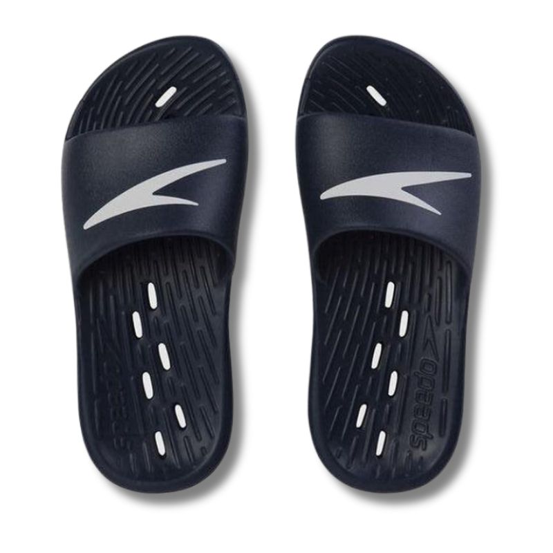 Speedo Junior Slides-Footwear-Speedo-UK 1-Navy-Ashlee Grace Activewear & Swimwear Online