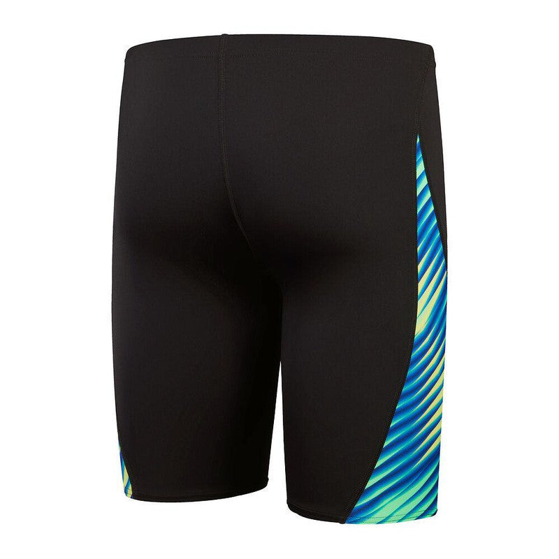 Speedo Mens Allover Digital V-Cut Jammer-Swimwear-Speedo-AU6 | GB26-Black/True Cobalt-Ashlee Grace Activewear & Swimwear Online