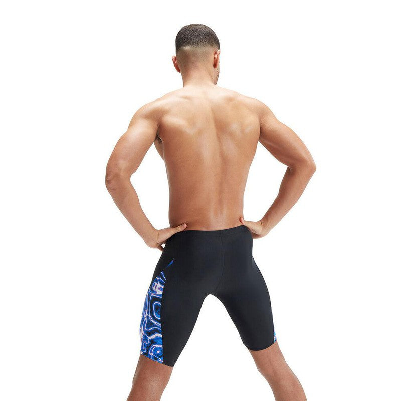 Speedo Mens Allover V-Cut Jammer-Swimwear-Speedo-AU6 | GB26-Black/True Cobalt/Cobalt Pop/Bondi Blue/Indigo Glow-8-00357715887-Ashlee Grace Activewear & Swimwear Online