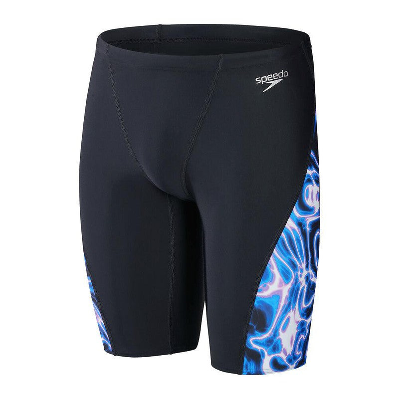 Speedo Mens Allover V-Cut Jammer-Swimwear-Speedo-AU6 | GB26-Black/True Cobalt/Cobalt Pop/Bondi Blue/Indigo Glow-8-00357715887-Ashlee Grace Activewear & Swimwear Online