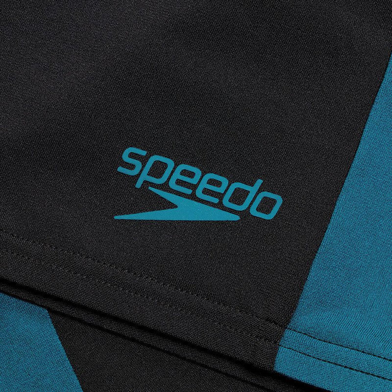 Speedo Mens Eco End+ Splice Jammer-Swimwear-Speedo-AU6 | GB26-Black/Dark Teal-Ashlee Grace Activewear & Swimwear Online