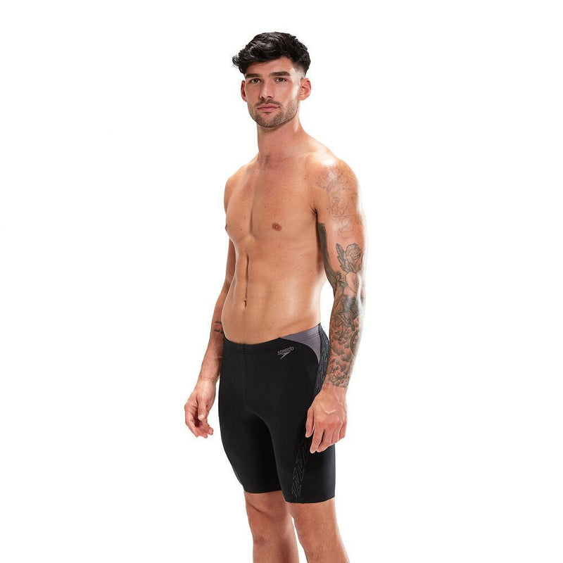 Speedo Mens Hyperboom Splice Jammer-Swimwear-Speedo-AU6| GB26-Black/Dove Grey-Ashlee Grace Activewear & Swimwear Online