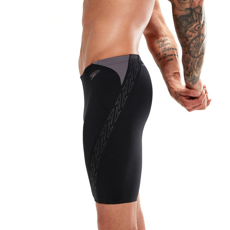 Speedo Mens Hyperboom Splice Jammer-Swimwear-Speedo-AU6| GB26-Black/Dove Grey-Ashlee Grace Activewear & Swimwear Online