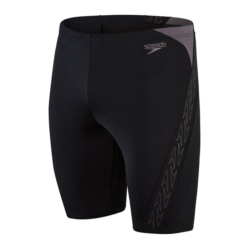 Speedo Mens Hyperboom Splice Jammer-Swimwear-Speedo-AU6| GB26-Black/Dove Grey-Ashlee Grace Activewear & Swimwear Online