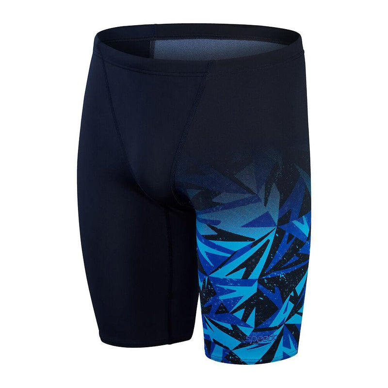 Speedo Mens Hyperboom V-Cut Jammer-Swimwear-Speedo-AU6 | GB26-True Navy/Blue Flame/Pool-8-09735H133-Ashlee Grace Activewear & Swimwear Online