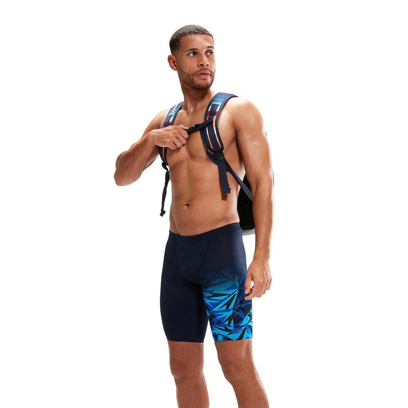 Speedo Mens Hyperboom V-Cut Jammer-Swimwear-Speedo-AU6 | GB26-True Navy/Blue Flame/Pool-8-09735H133-Ashlee Grace Activewear & Swimwear Online