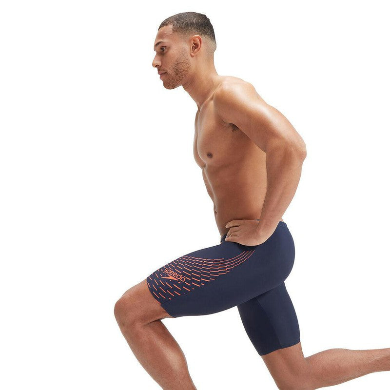 Speedo Mens Medley Logo Jammer-Swimwear-Speedo-AU6 | GB26-True Navy/ Volcanic Orange-8-1135515665-Ashlee Grace Activewear & Swimwear Online