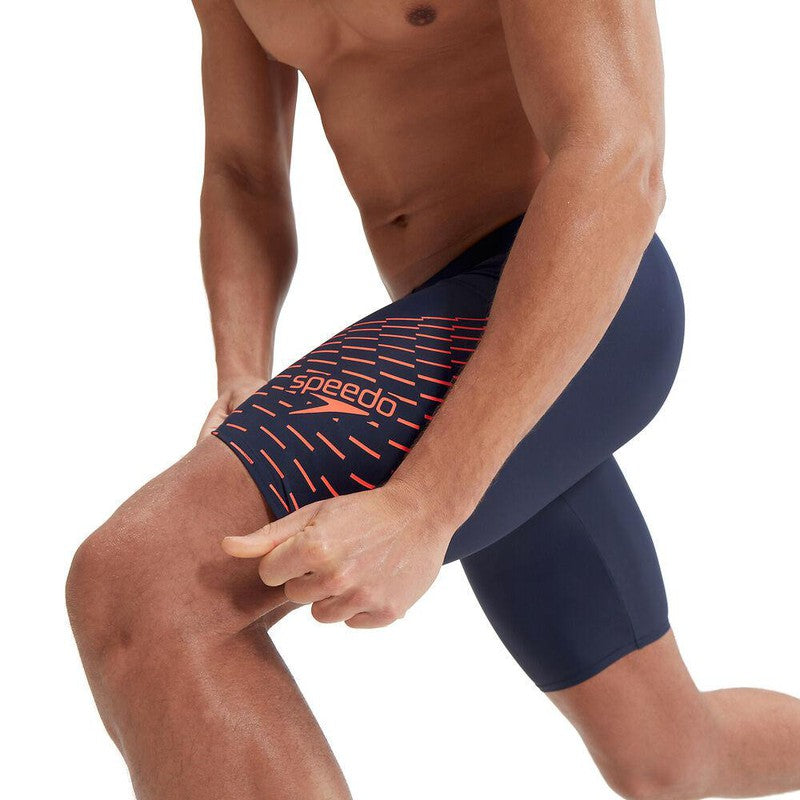 Speedo Mens Medley Logo Jammer-Swimwear-Speedo-AU6 | GB26-True Navy/ Volcanic Orange-8-1135515665-Ashlee Grace Activewear & Swimwear Online