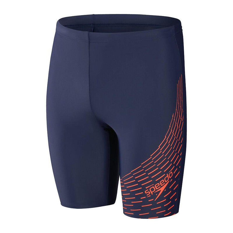 Speedo Mens Medley Logo Jammer-Swimwear-Speedo-AU6 | GB26-True Navy/ Volcanic Orange-8-1135515665-Ashlee Grace Activewear & Swimwear Online