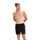Speedo Mens Sport Logo 16" Watershort-Swimwear-Speedo-XS-Black/Fed Red-8-1144414433-Ashlee Grace Activewear & Swimwear Online