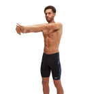 Speedo Mens Tech Panel Jammer-Swimwear-Speedo-AU6 | GB26-Black/Curious Blue/True Cobalt-8-00303416840-Ashlee Grace Activewear & Swimwear Online