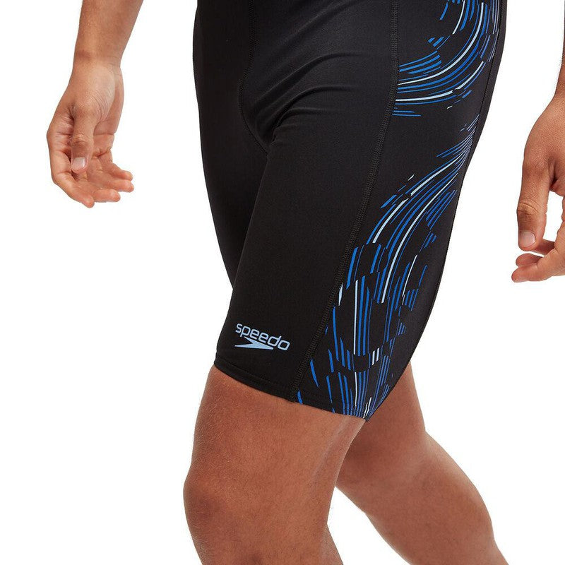 Speedo Mens Tech Panel Jammer-Swimwear-Speedo-AU6 | GB26-Black/Curious Blue/True Cobalt-8-00303416840-Ashlee Grace Activewear & Swimwear Online