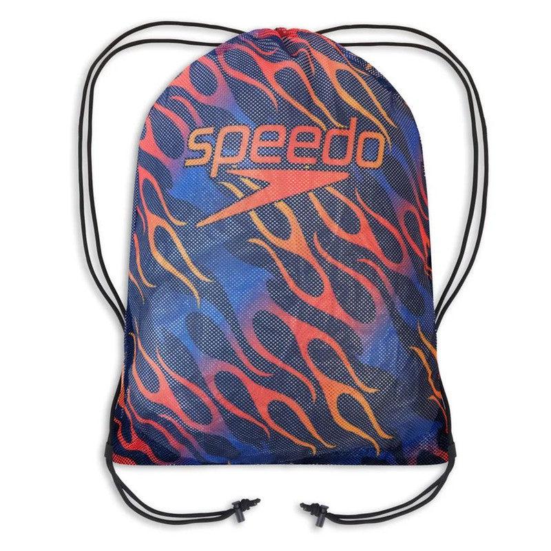 Speedo Printed Mesh Bag-Bag-Speedo-Blue/Red/Orange Flame-Ashlee Grace Activewear & Swimwear Online