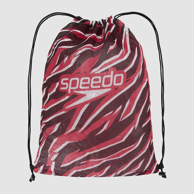 Speedo Printed Mesh Bag-Bag-Speedo-Siren Red/Black/White-Ashlee Grace Activewear & Swimwear Online