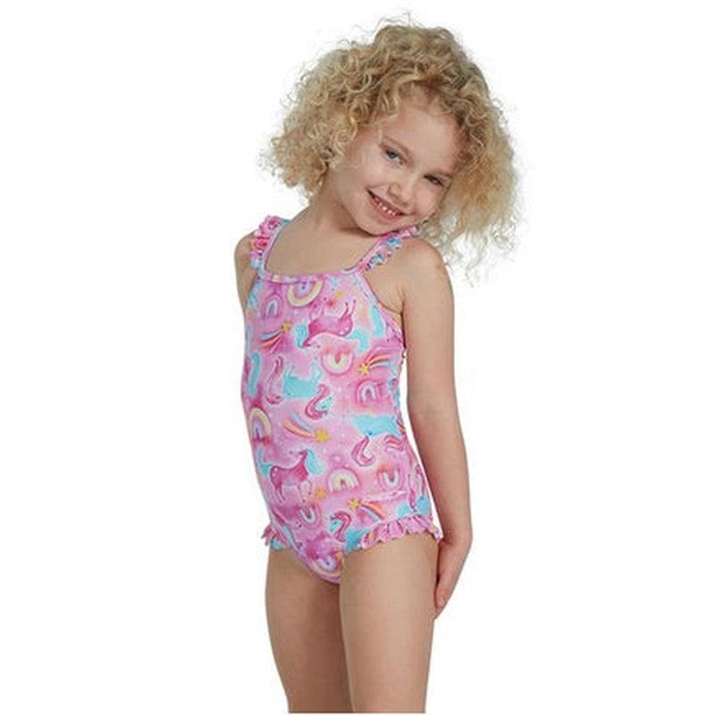 Speedo Toddler Girls Digital Placement Thin Strap | Unicorn & Rainbow-Swimwear-Speedo-1-Pink-Ashlee Grace Activewear & Swimwear Online