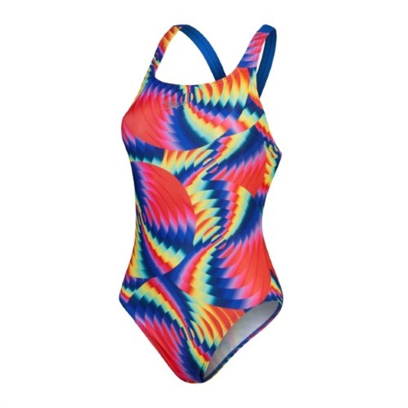 Speedo Womens Allover Digital Leaderback-Swimwear-Speedo-AU4 | GB28.-Watermelon/Flare Pink/Mandarin Peel-8/00317316784-Ashlee Grace Activewear & Swimwear Online