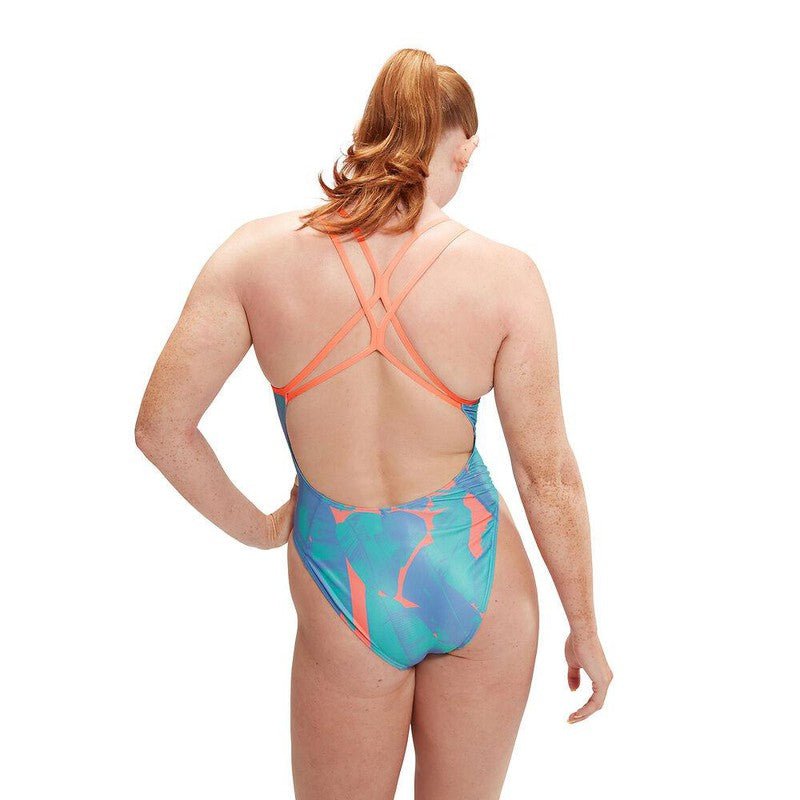 Speedo Womens Allover Digital Starback-Swimwear-Speedo-AU4 | GB28-Arctic Glass/Curious Blue/Disco Peach-Ashlee Grace Activewear & Swimwear Online