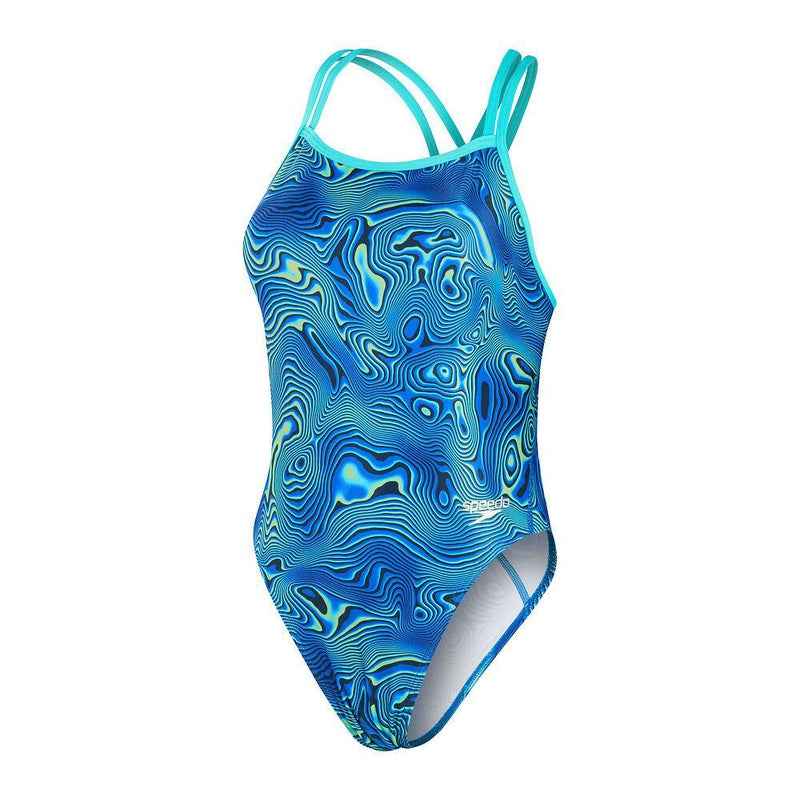 Speedo Womens Allover Digital Starback-Swimwear-Speedo-AU6 | GB30-True Navy/Cobalt Pop/Green Glow-8-1284215876-Ashlee Grace Activewear & Swimwear Online