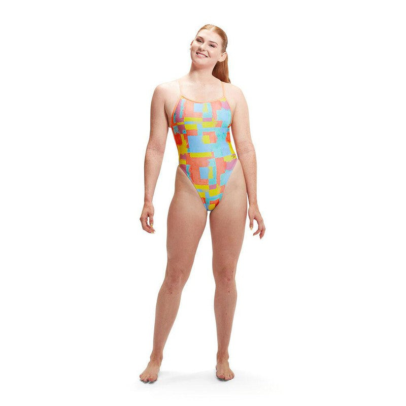 Speedo Womens Allover Digital V-Back-Swimwear-Speedo-AU4 | GB28.-Disco Peach/Curious Coral/Bitter Lime/Arctic Glass selected-8/1284316623-Ashlee Grace Activewear & Swimwear Online