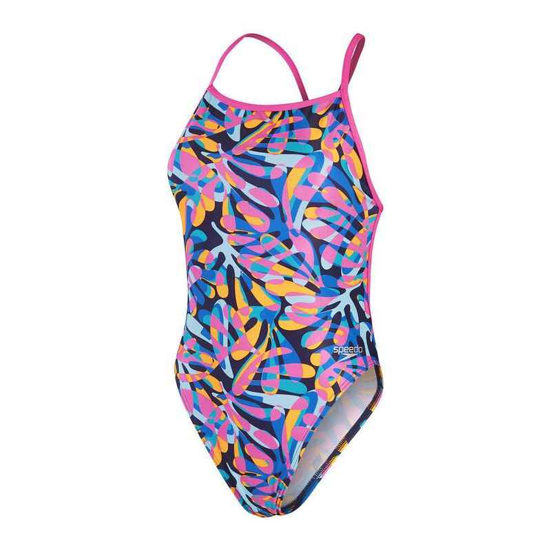 Speedo Womens Allover Digital V-Back-Swimwear-Speedo-AU6 | GB30-Peacoat/True Cobalt/Mystic/Marine Blue/Candy Vibe/Mango-8-1284315878-Ashlee Grace Activewear & Swimwear Online