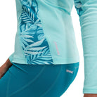 Speedo Womens Printed Long Sleeve Rash Top-Swimwear-Speedo-M-Peacock/Marine Blue-Ashlee Grace Activewear & Swimwear Online