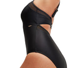 Speedo Womens Shaping Mesh Detail One Piece-Swimwear-Speedo-AU12 | GB36-Black-8/0037000001-Ashlee Grace Activewear & Swimwear Online