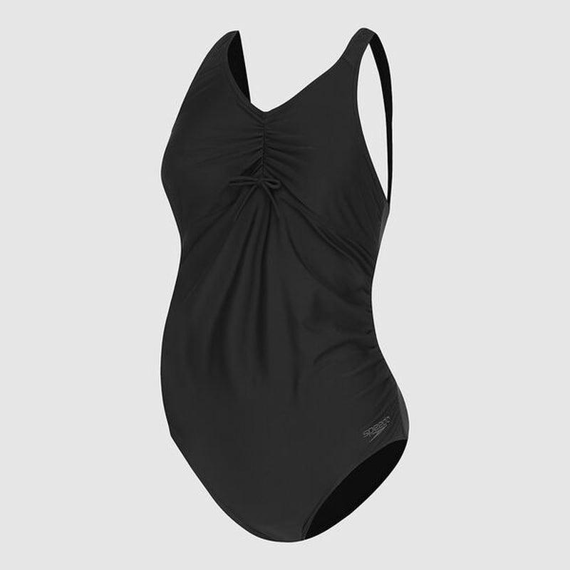 Speedo Womens U-Back Maternity One Piece-Swimwear-Speedo-S-Black-Ashlee Grace Activewear & Swimwear Online